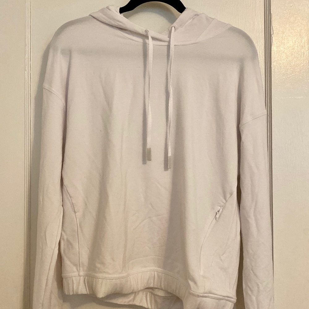 lulu lemon white hooded sweatshirt.